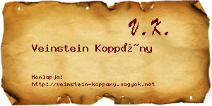 Veinstein Koppány névjegykártya
